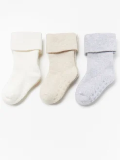 Nyfodd>Lindex 3-Pack Frottestrumpor Light Beige Melange