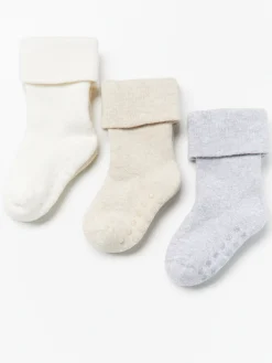 Nyfodd>Lindex 3-Pack Frottestrumpor Light Beige Melange
