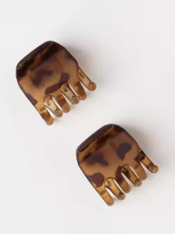 Accessoarer>Lindex 2-Pack Harklammor Brown