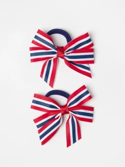 Accessoarer>Lindex 2-Pack Harsnodd Med Rosett Med Norge-Flagga Navy