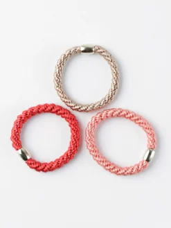 Accessoarer>Lindex 3-Pack Harsnoddar Red