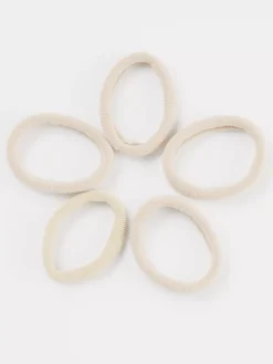 Accessoarer>Lindex 5-Pack Harsnoddar Beige