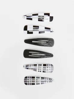 Accessoarer>Lindex 6-Pack Harspannen Black
