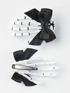 Accessoarer>Lindex 2-Pack Harspannen Med Skeletthander Black