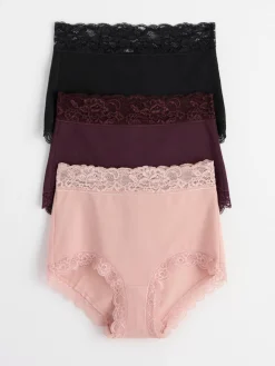 Trosor>Lindex 3-Pack High Waist Trosor Dark Dusty Lilac