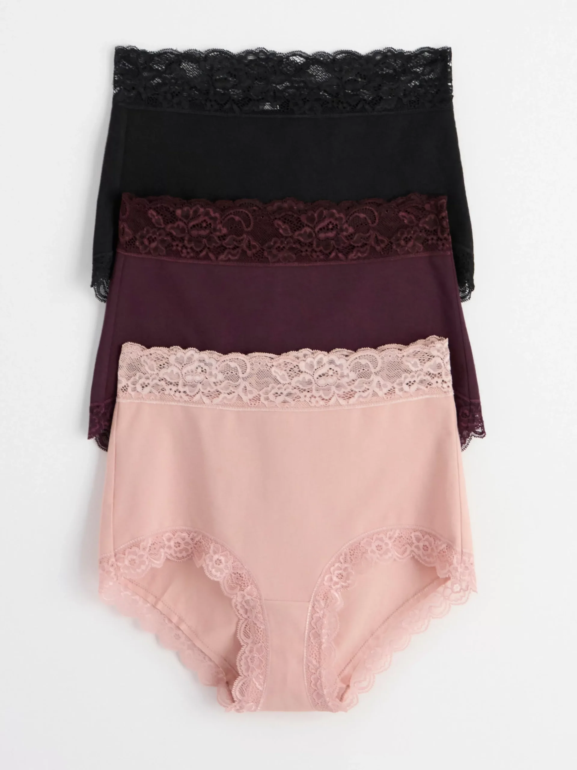 Trosor>Lindex 3-Pack High Waist Trosor Dark Dusty Lilac
