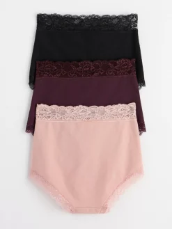 Trosor>Lindex 3-Pack High Waist Trosor Dark Dusty Lilac