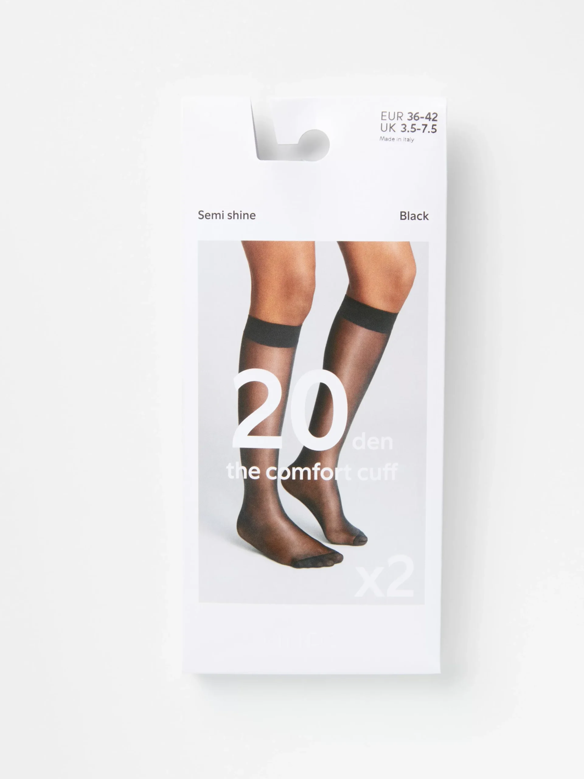 Strumpor>Lindex 2-Pack Knastrumpor I 20 Denier Black