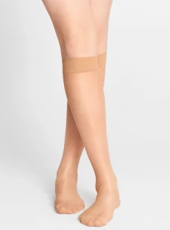 Strumpor>Lindex 2-Pack Knastrumpor I 20 Denier Light Beige