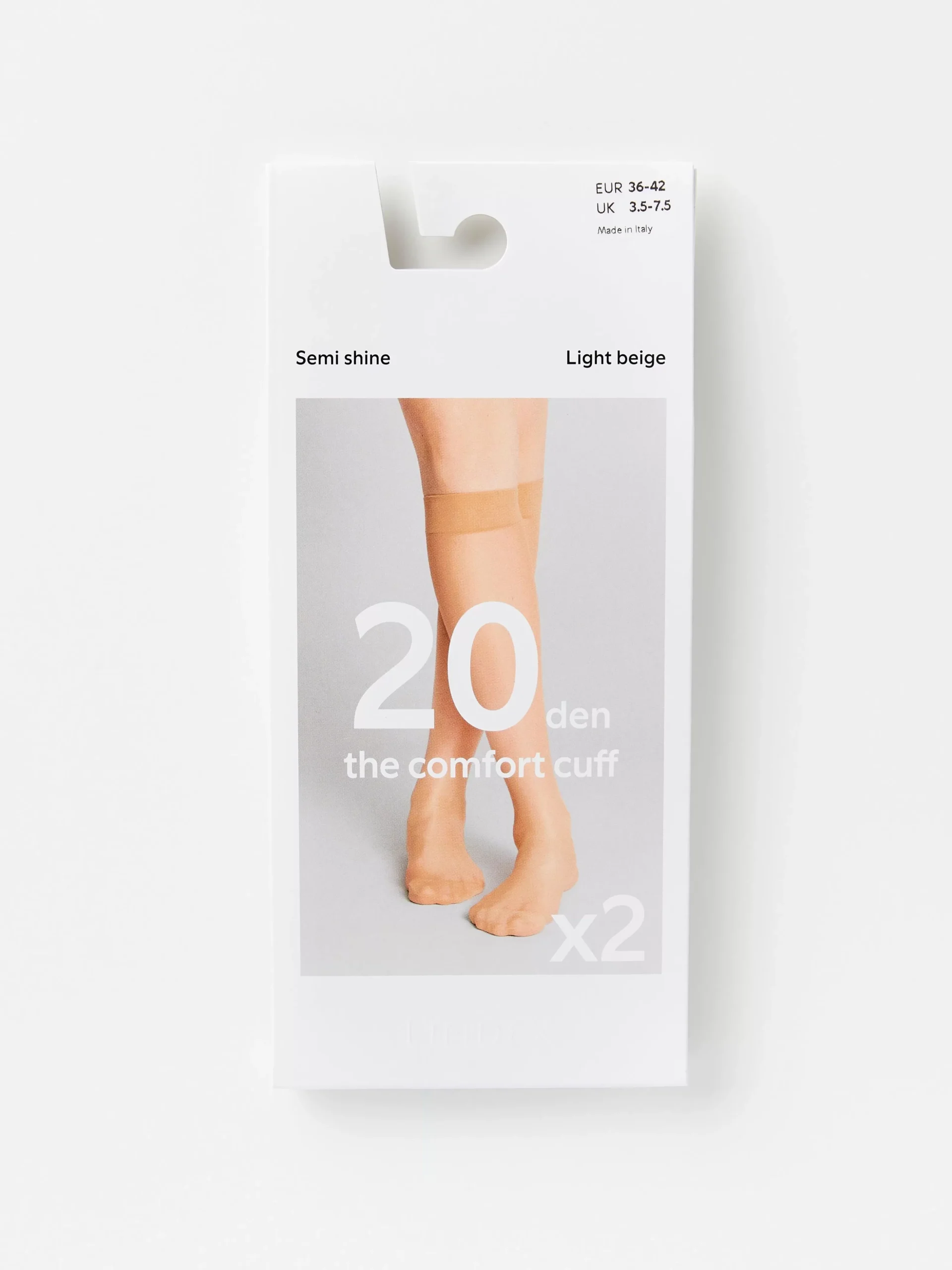 Strumpor>Lindex 2-Pack Knastrumpor I 20 Denier Light Beige