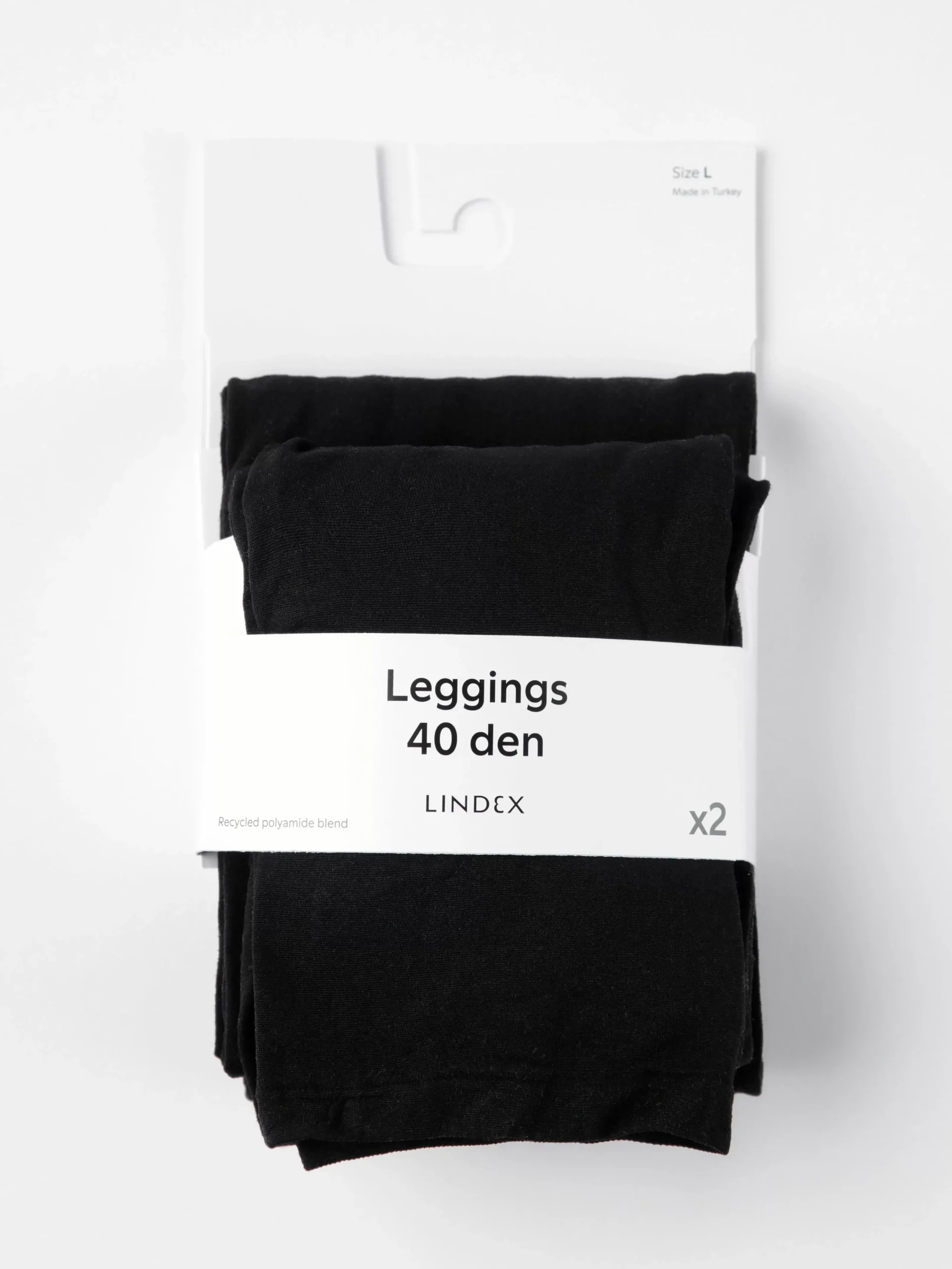 Strumpbyxor & Leggings>Lindex 2-Pack Leggings Med Matt Yta I 40 Denier Black