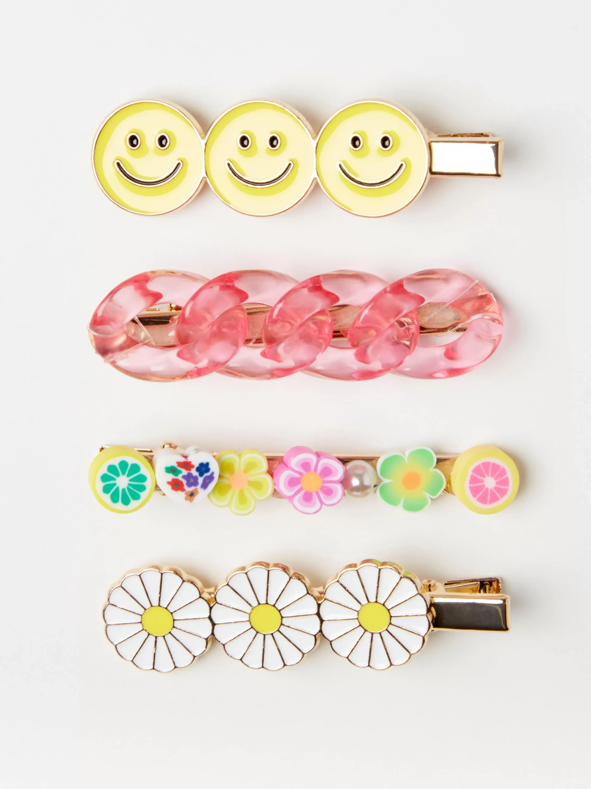 Accessoarer>Lindex 4-Pack Metallharspannen Med Motiv Gold