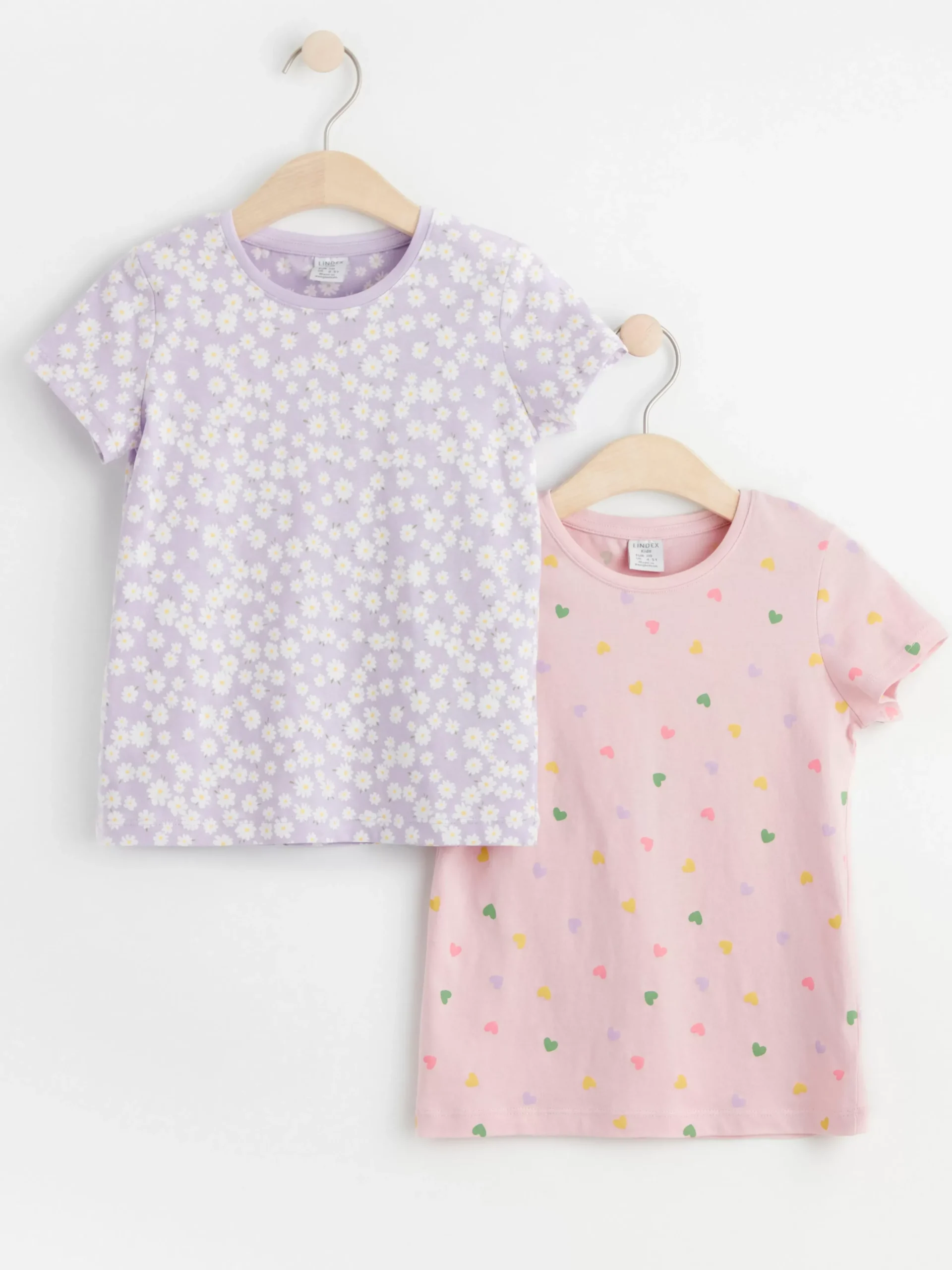 Toppar & T-Shirts>Lindex 2-Pack Monstrade T-Shirts Light Lilac