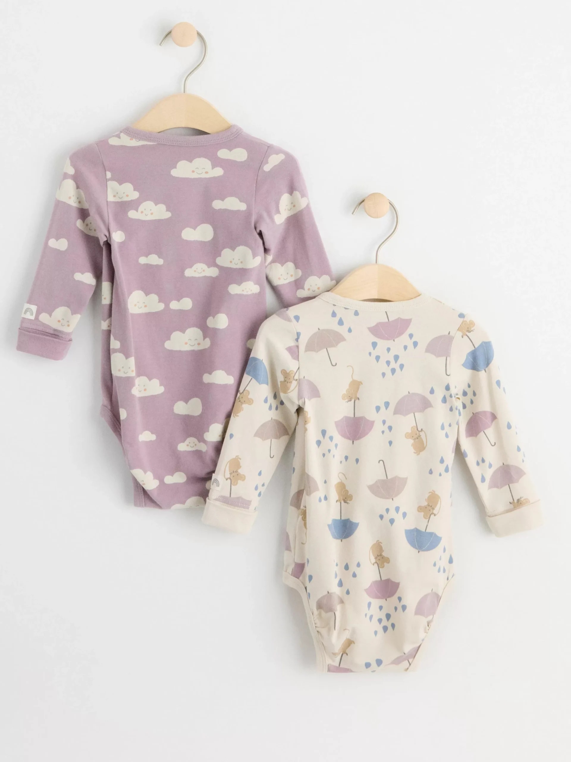 Bodies>Lindex 2-Pack Omlottbodies Med Monster Light Dusty Lilac
