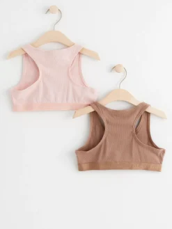 Toppar & T-Shirts>Lindex 2-Pack Ribbade Korta Toppar Light Dusty Pink
