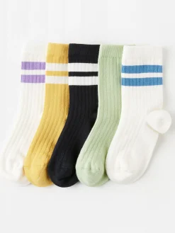 Underkläder>Lindex 5-Pack Ribbade Strumpor Light Dusty Green