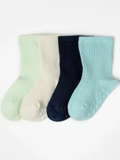 Strumpor & Strumpbyxor>Lindex 4-Pack Ribbade Strumpor Light Green