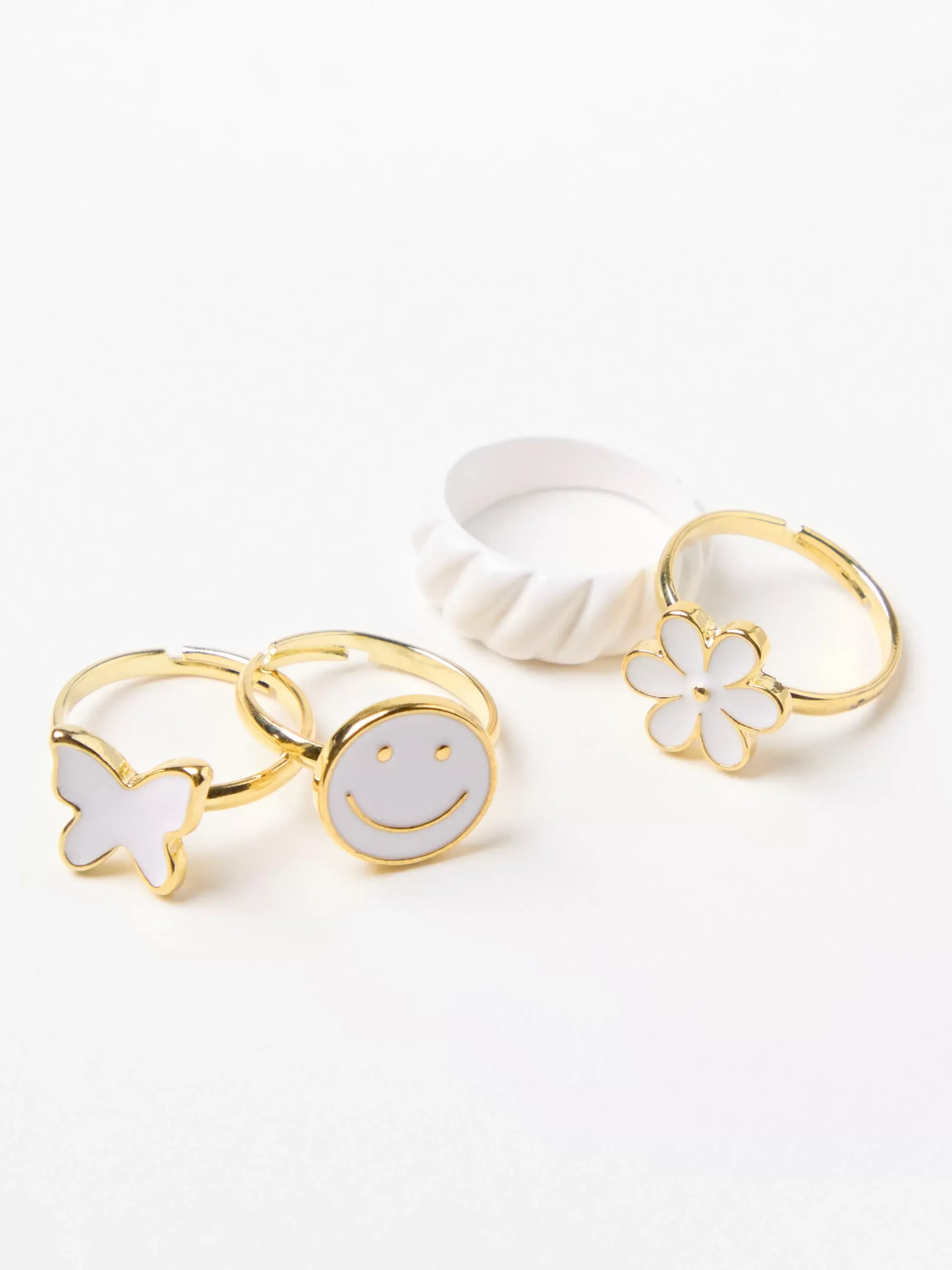 Accessoarer>Lindex 4-Pack Ringar White