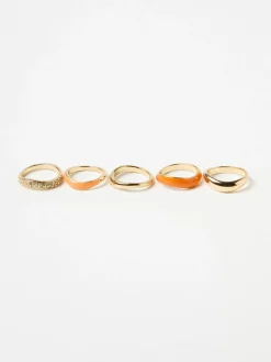 Accessoarer>Lindex 5-Pack Ringar Orange