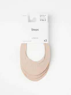Strumpor>Lindex 3-Pack Steps Beige