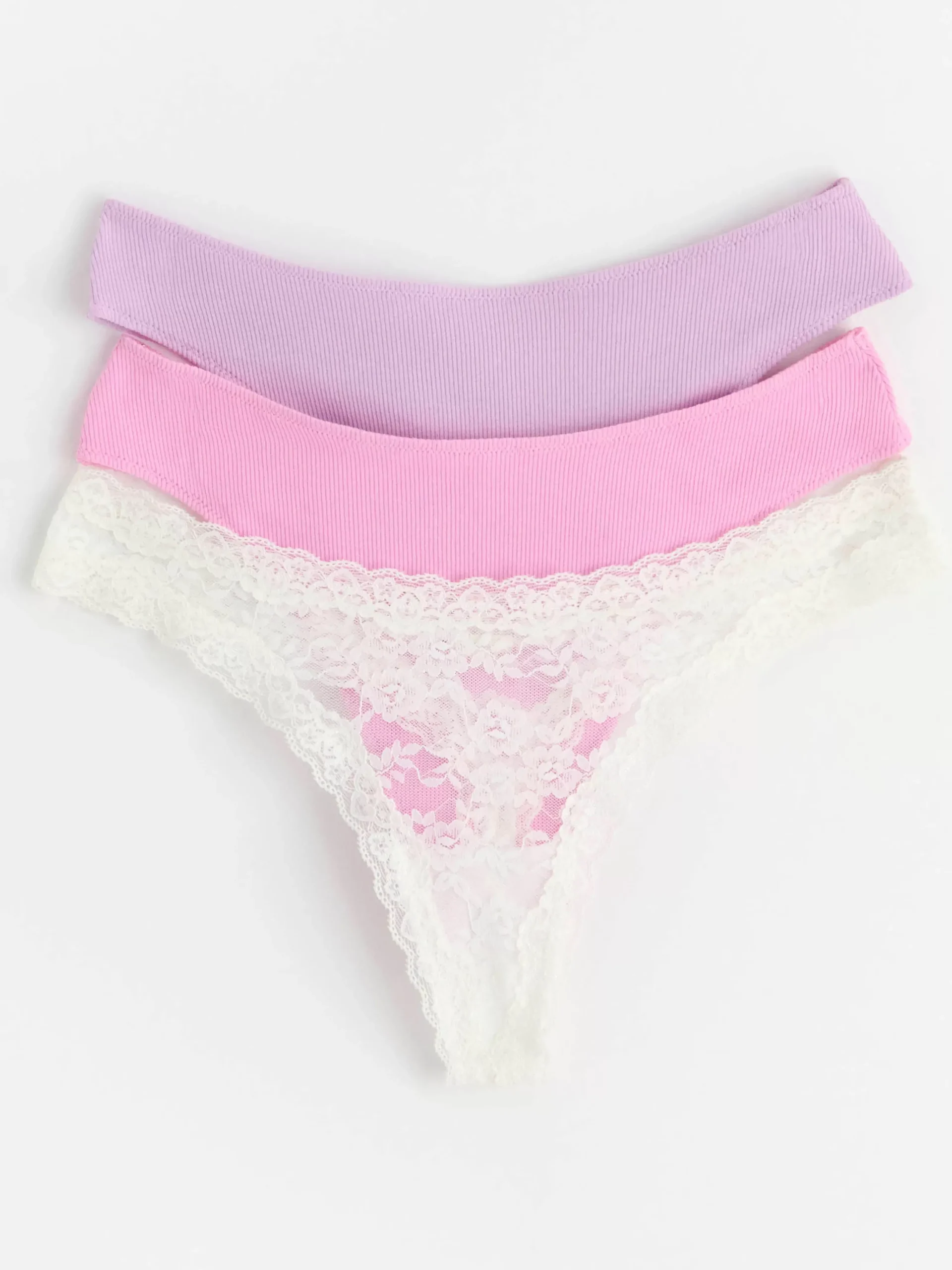Trosor>Lindex 3-Pack Stringtrosa Low Light Pink