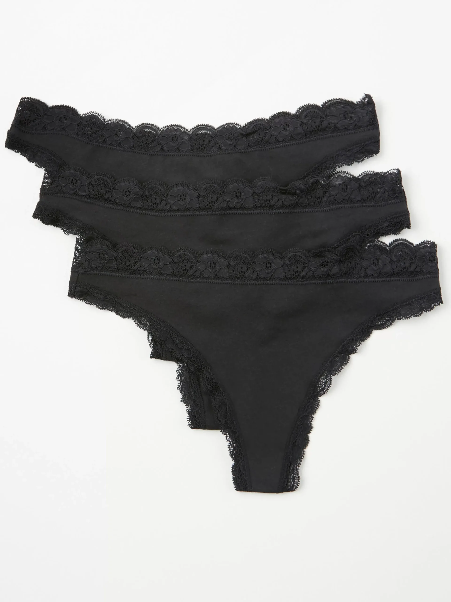 Trosor>Lindex 3-Pack Stringtrosa Regular Black