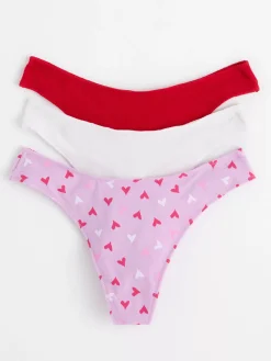 Trosor>Lindex 3-Pack Stringtrosor Low Waist Red
