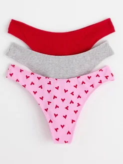 Trosor>Lindex 3-Pack Stringtrosor Low Waist Light Pink