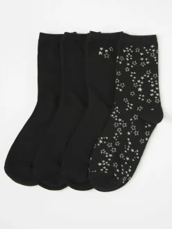 Strumpor>Lindex 4-Pack Strumpor Black