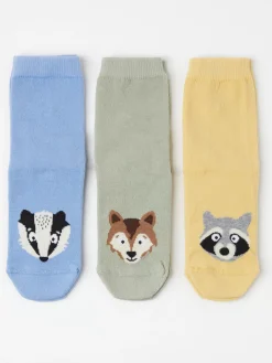 Underkläder>Lindex 3-Pack Strumpor Med Djur Lt Dusty Blue