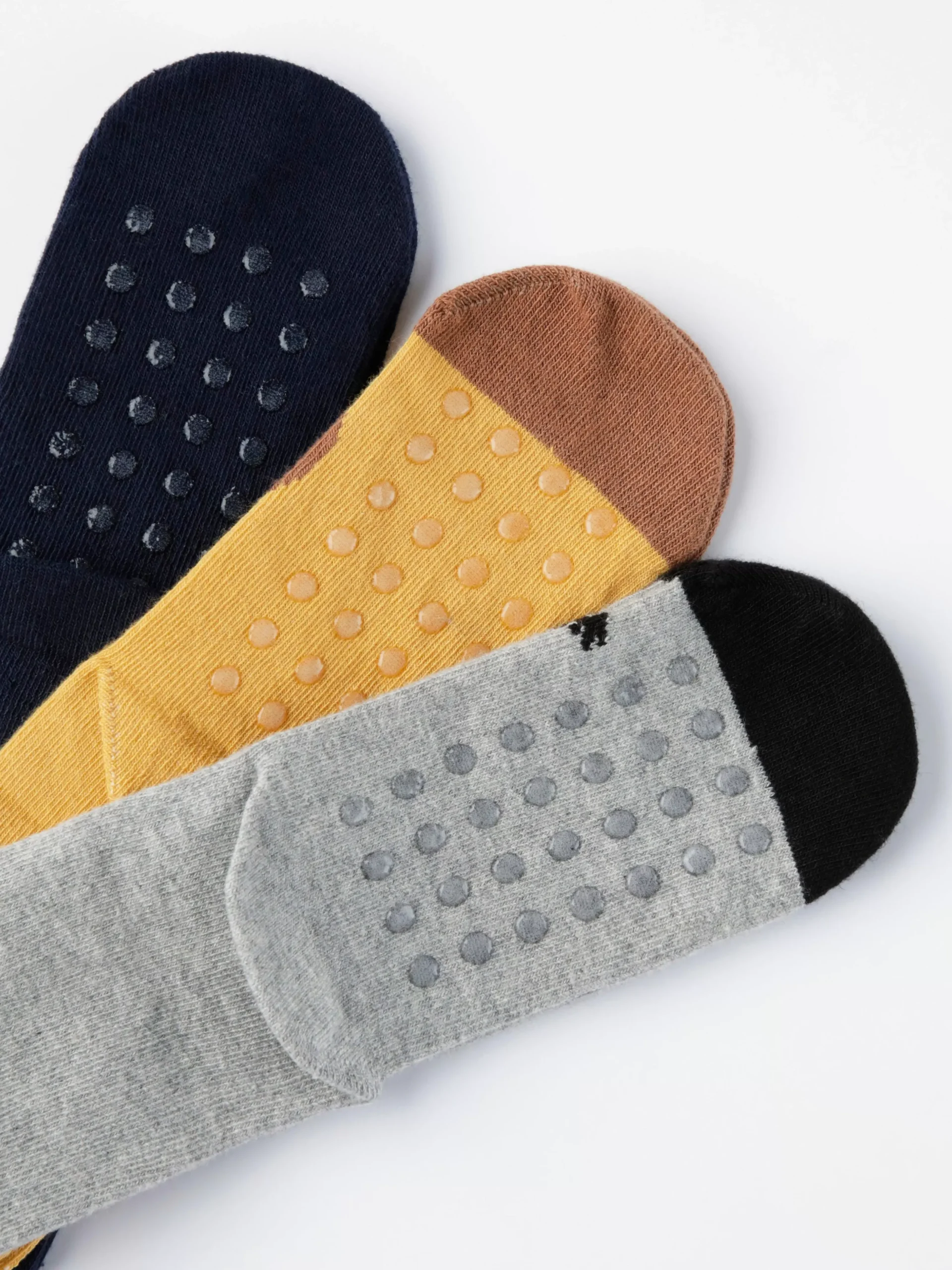 Underkläder>Lindex 3-Pack Strumpor Med Djur Och Antislip Dusty Yellow