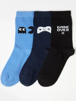 Underkläder>Lindex 3-Pack Strumpor Med Spelmotiv Navy