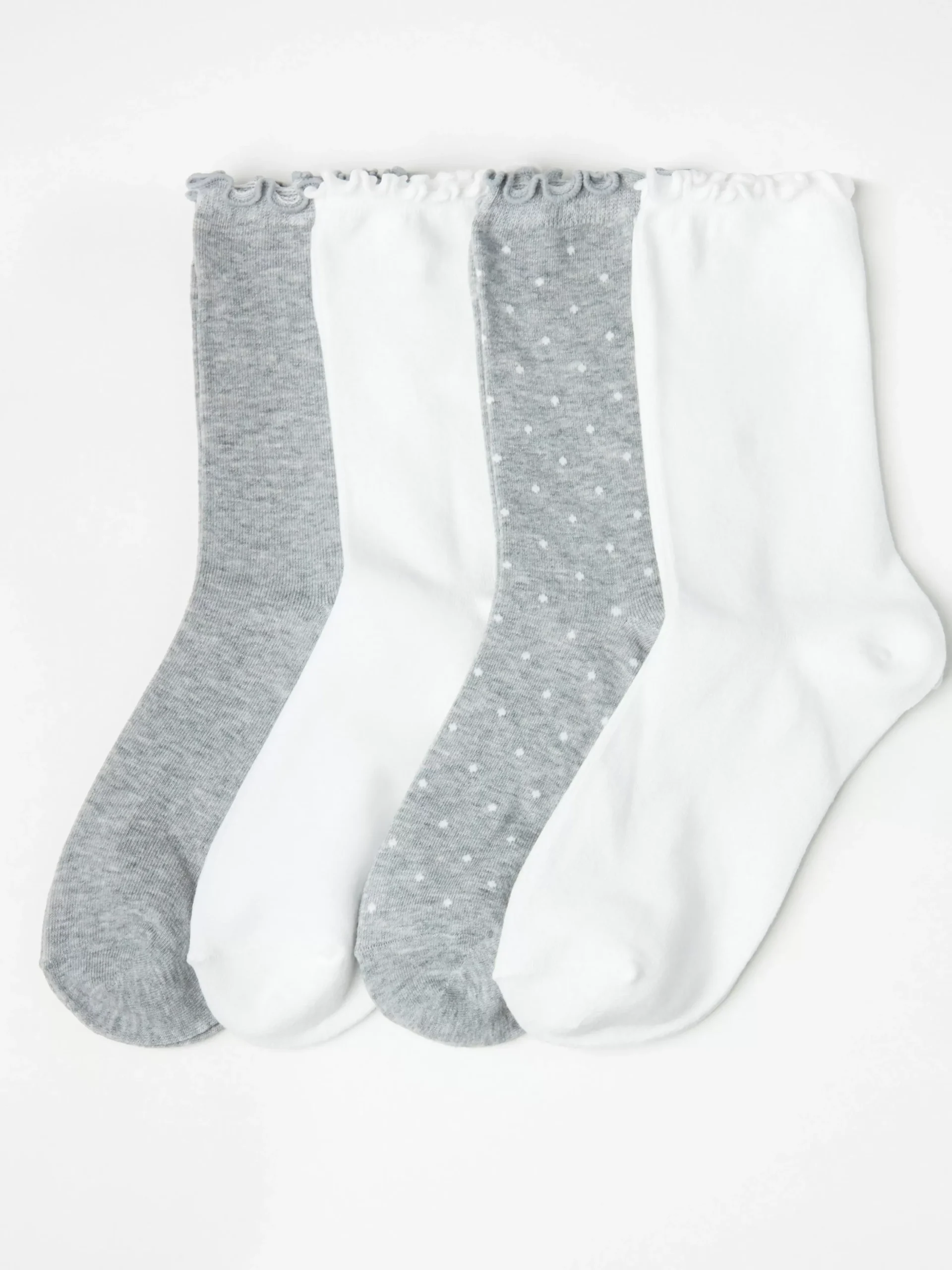 Strumpor>Lindex 4-Pack Strumpor Med Volangkant White