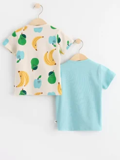 Toppar & T-Shirts>Lindex 2-Pack Toppar Med Kort Arm Light Beige