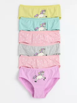 Underkläder>Lindex 6-Pack Trosor Med Enhorningar Light Pink