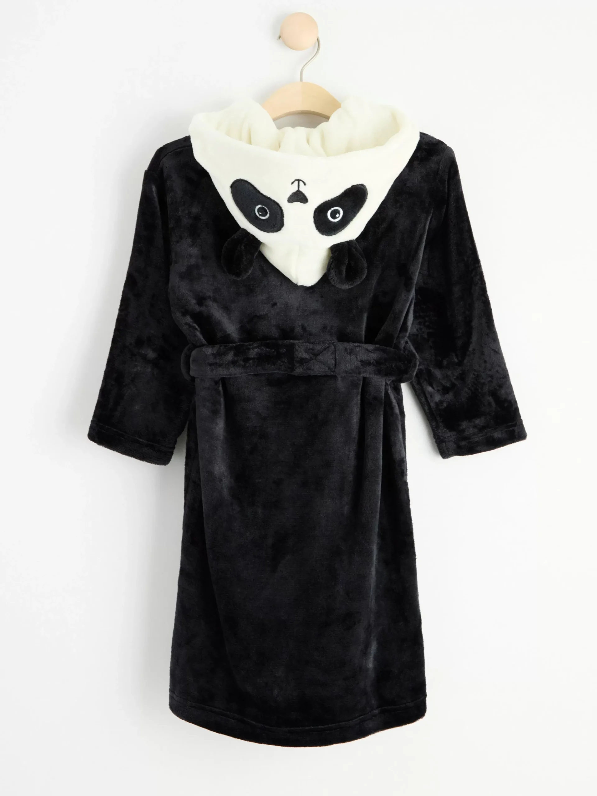 Nattplagg>Lindex Pandamorgonrock I Fleece Black