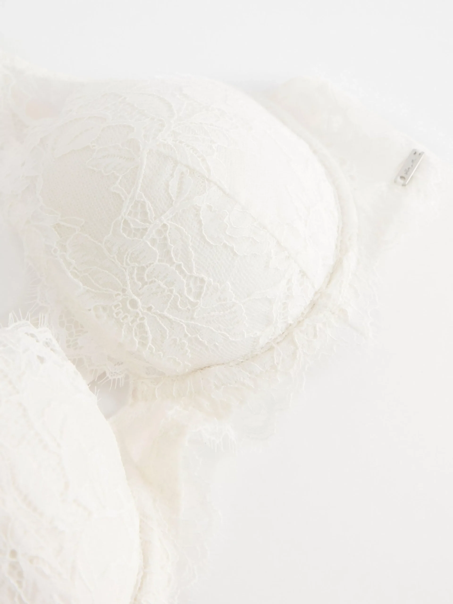 Bh>Lindex Peony Push-Up Bh Med Spets Light White