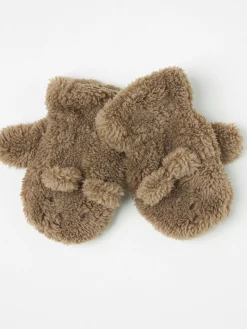 Accessoarer>Lindex Pilevantar Med Bjornmotiv Dark Khaki