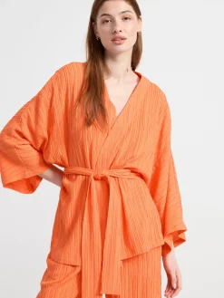 Kavajer>Lindex Plisserad Kimono Orange