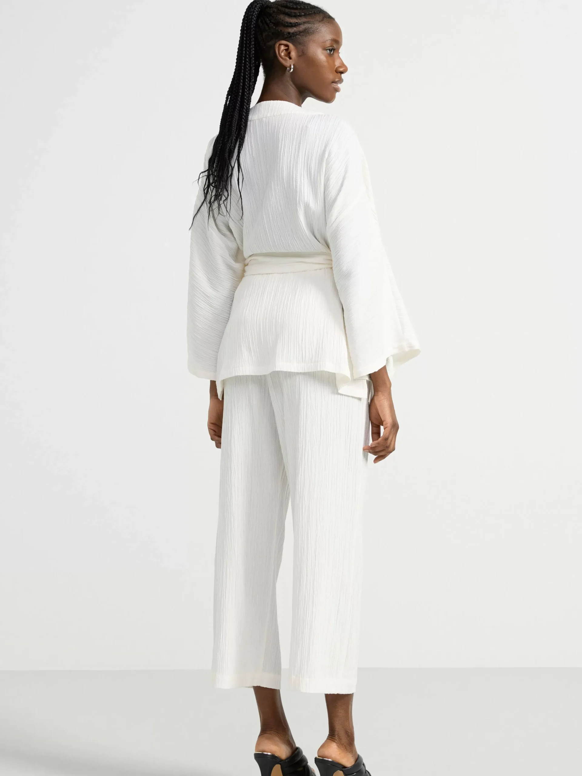 Kavajer>Lindex Plisserad Kimono Light White