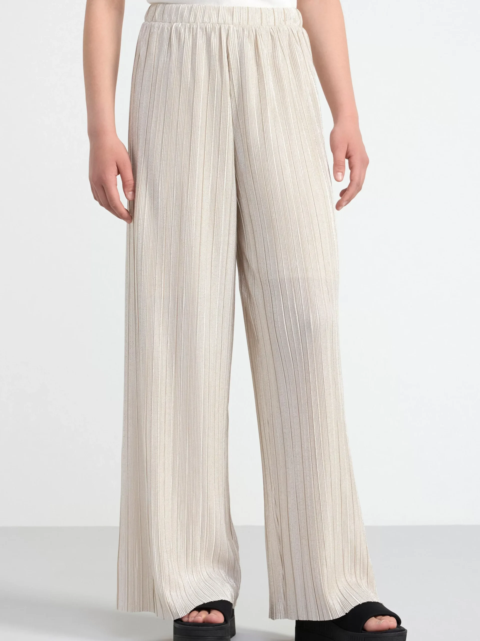 Byxor & Leggings>Lindex Plisserad Trikabyxa Light Beige