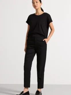 Byxor>Lindex Polly Croppade High Waist-Slacks Black