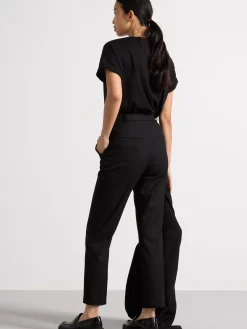 Byxor>Lindex Polly Croppade High Waist-Slacks Black