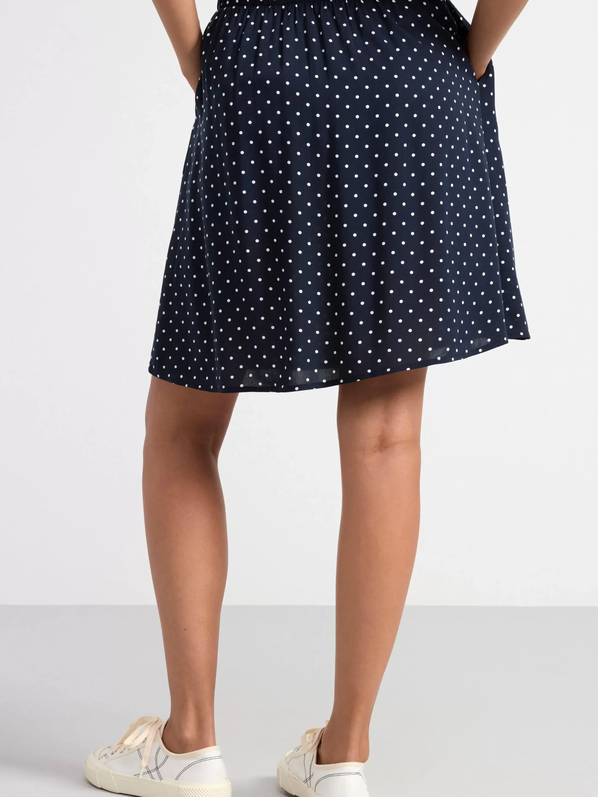 Kjolar>Lindex Prickig Minikjol Dark Navy