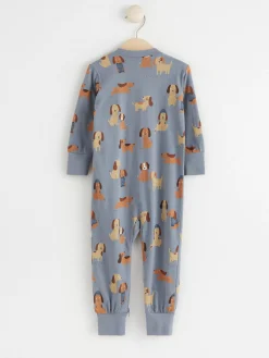 Pyjamas>Lindex Pyjamas Med Hundar Dusty Blue