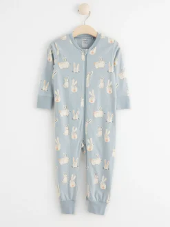 Pyjamas>Lindex Pyjamas Med Kaniner Light Dusty Blue