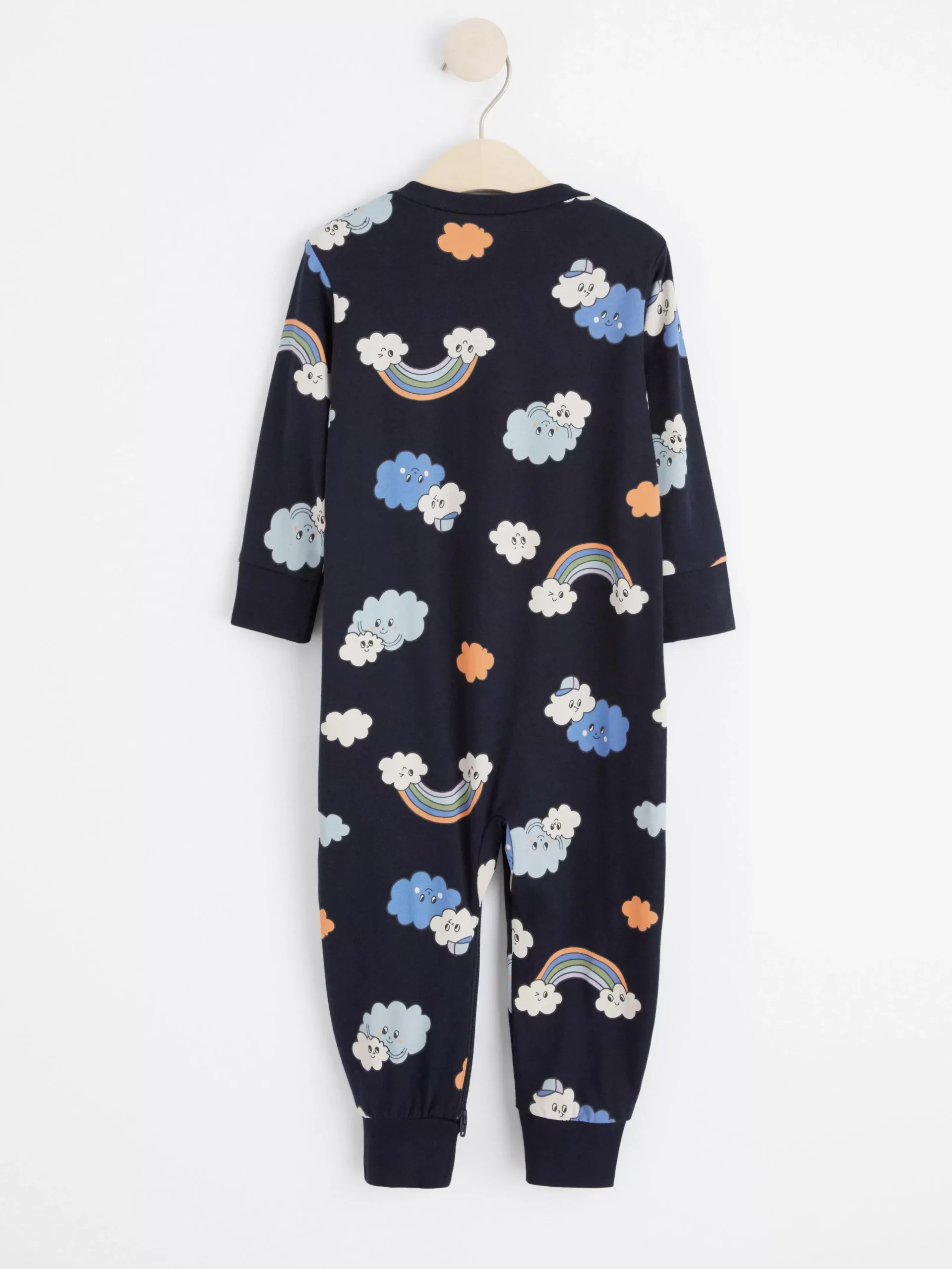 Pyjamas>Lindex Pyjamas Med Moln Och Regnbagar Dark Navy