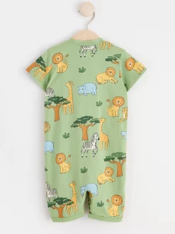 Pyjamas>Lindex Pyjamasromper Med Djur Green