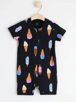 Pyjamas>Lindex Pyjamasromper Med Glassar Dark Navy
