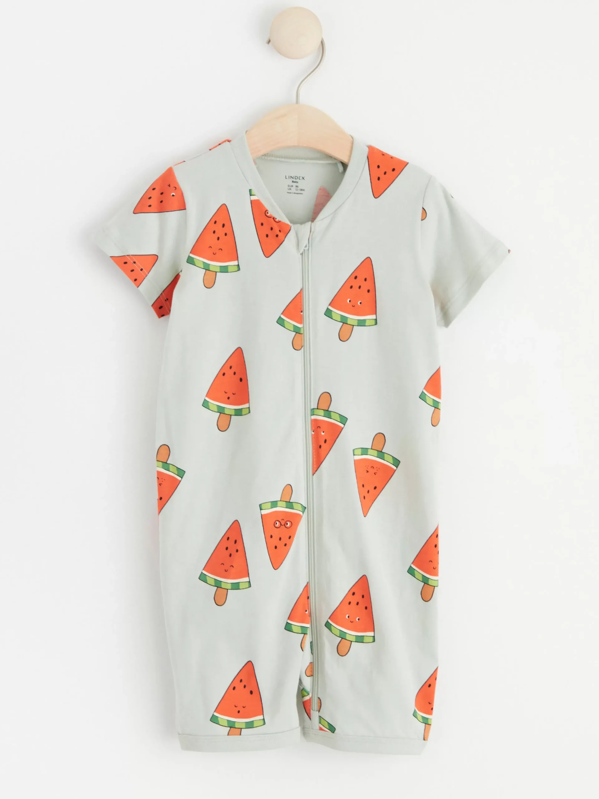 Pyjamas>Lindex Pyjamasromper Med Glassar Light Aqua